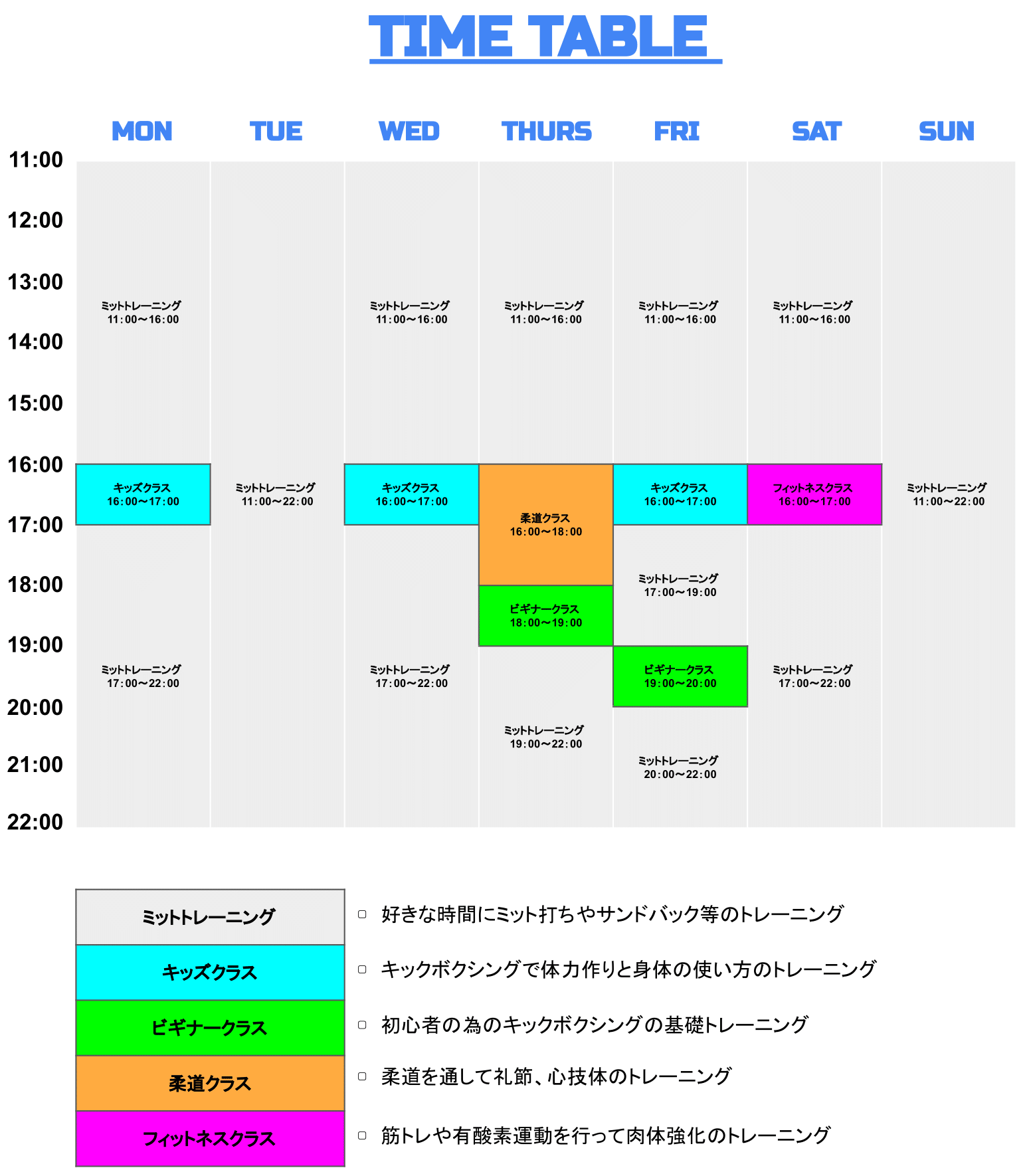 timetable